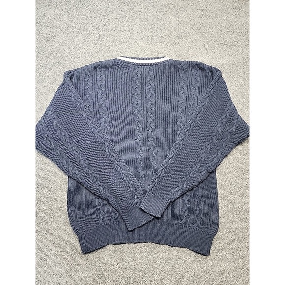 Vintage 90s Dockers cable knit Heavy cotton sweater Mens Size L - Picture 7 of 7